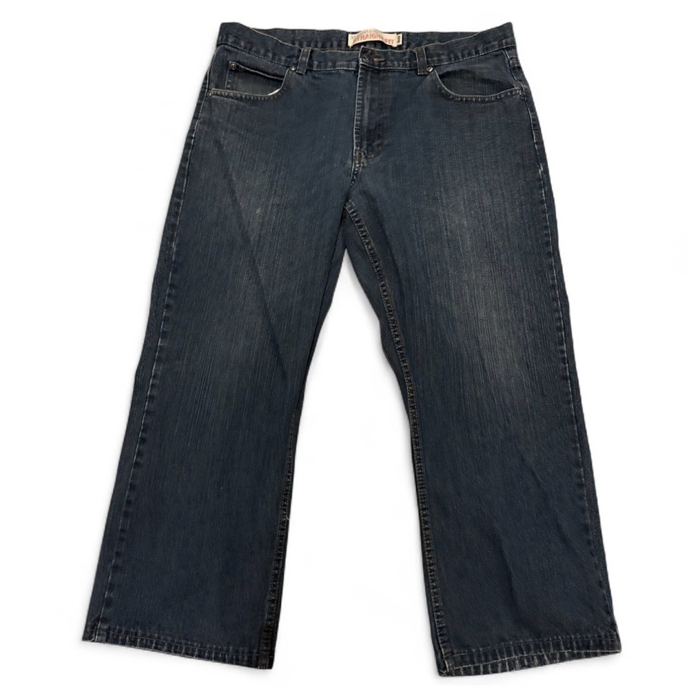 St. John’s Bay Straight Fit Jeans Men’s 36x25 Medium Wash Denim Wide-leg